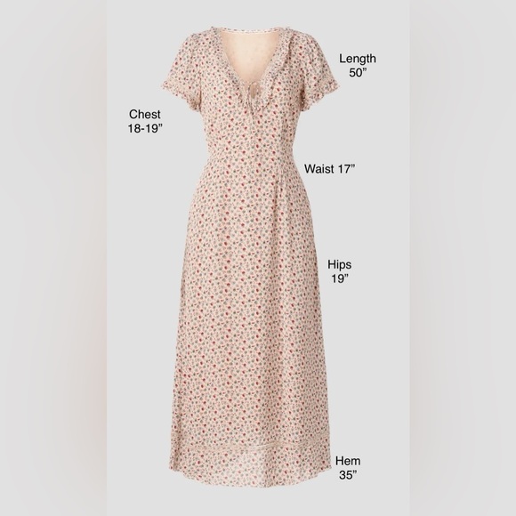 NWT $498 Size 8 Polo Ralph Lauren Floral Ruffle-Trim Midi-Dress - Picture 6 of 13